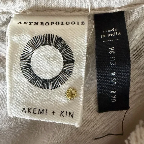 Anthropologie Akemi + Kin Reagan Embroidered Shift Dress Women’s 4 Small - Picture 12 of 14